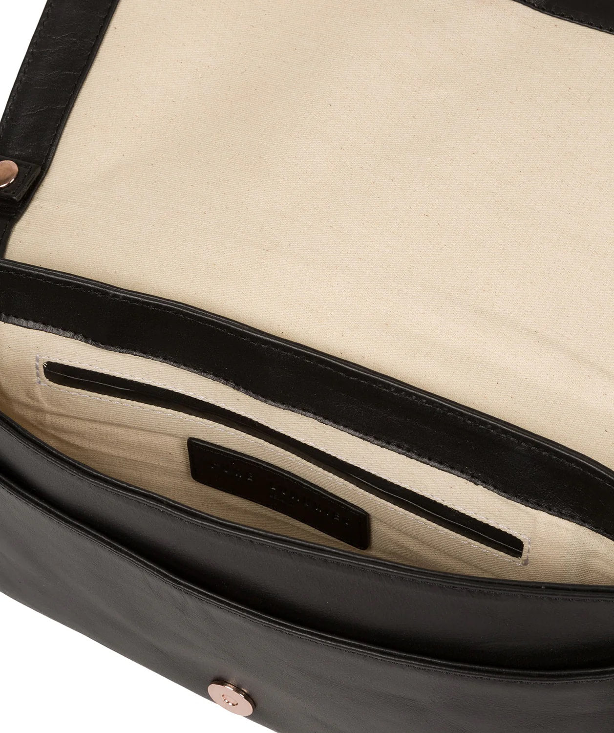 Large Black Leather Clutch Bag