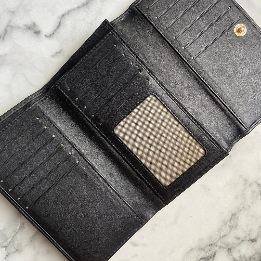 Medium Black Leather Purse