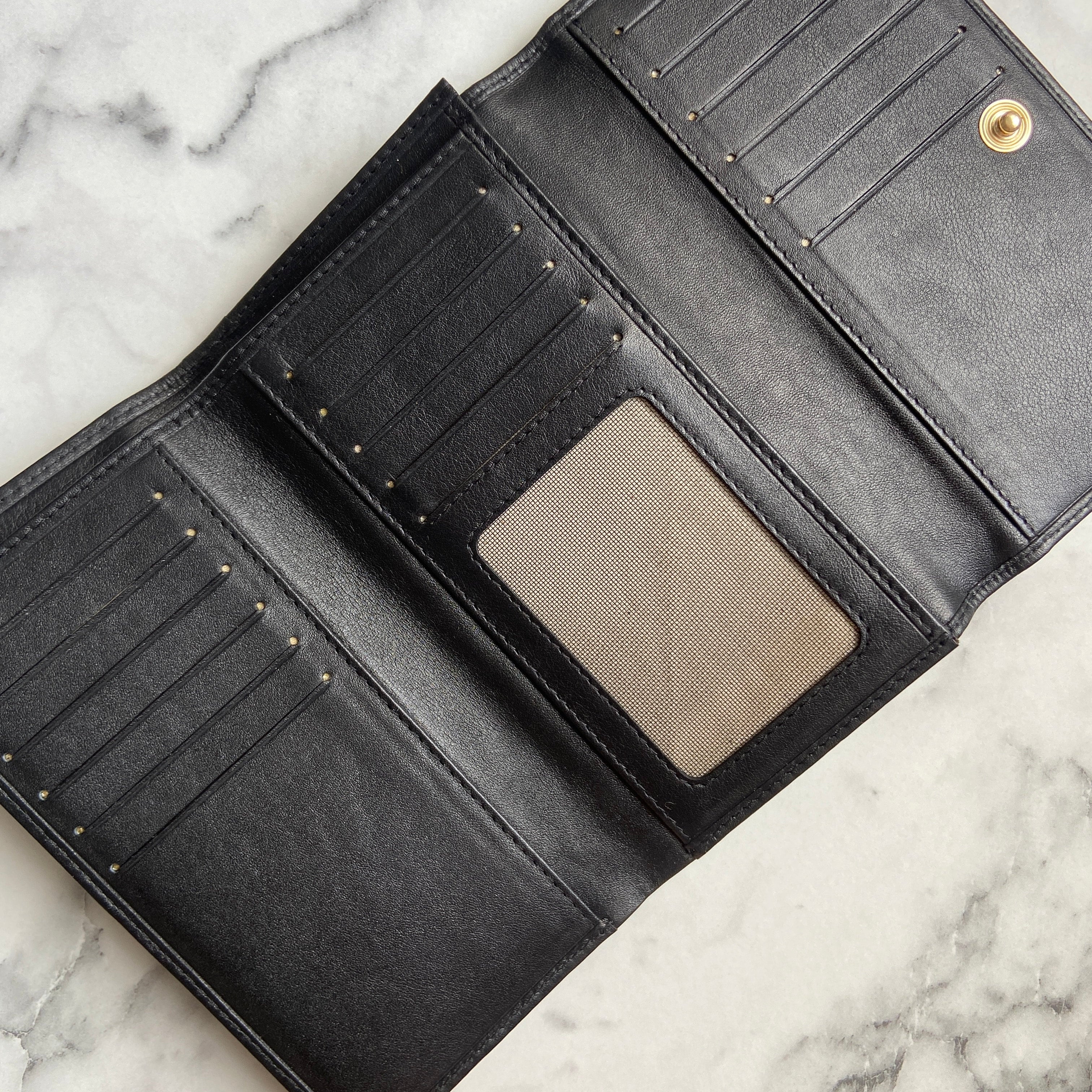 Medium Black Leather Purse