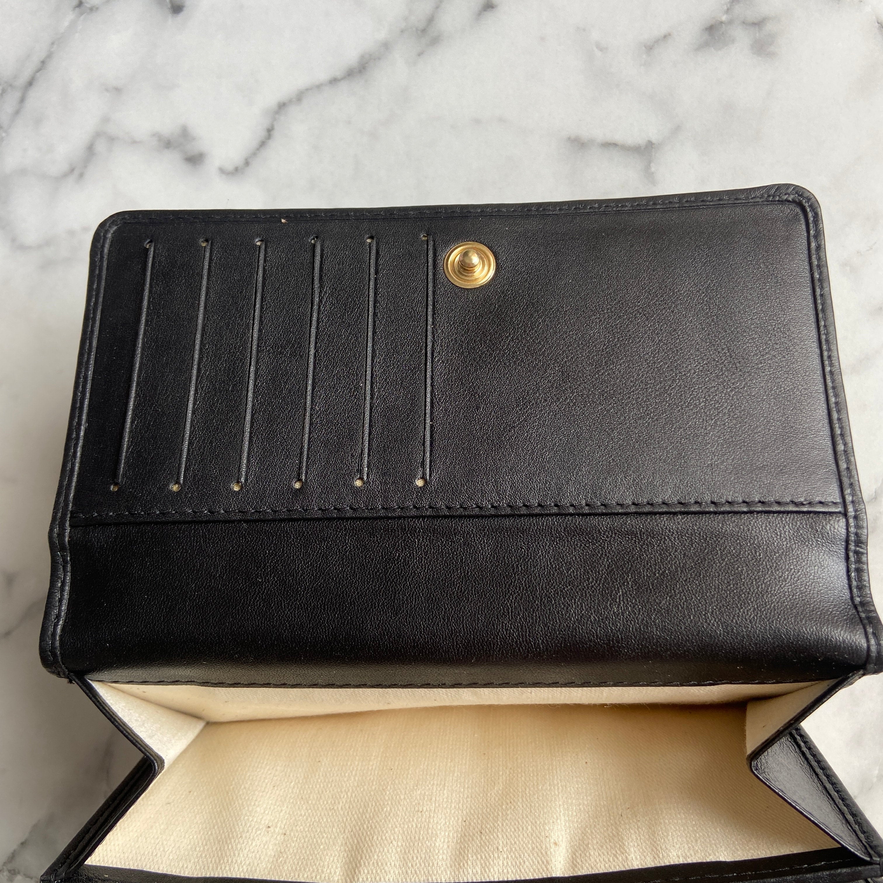 Medium Black Leather Purse