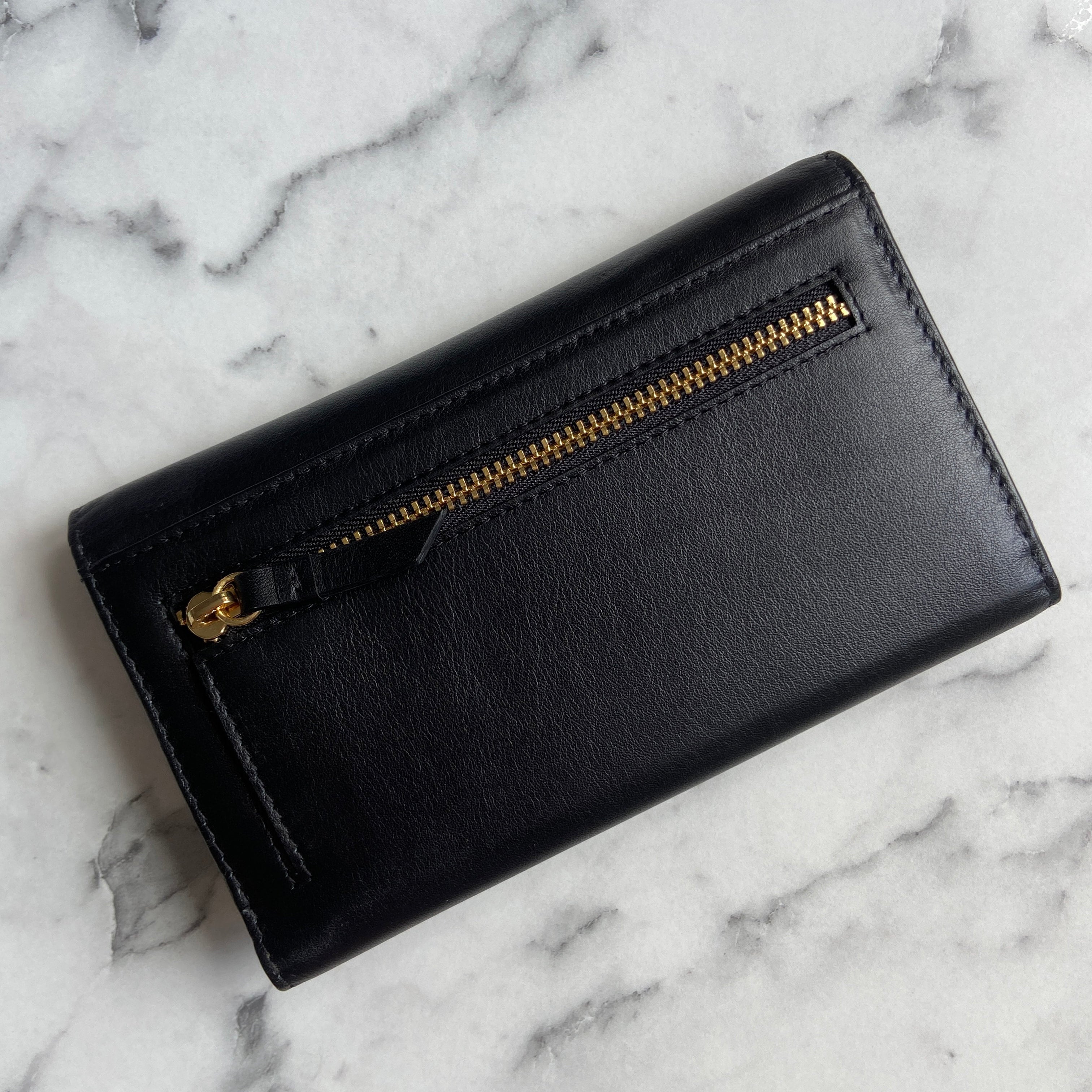 Medium Black Leather Purse