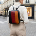 Rowallan Black Multi Colour Leather Backpack