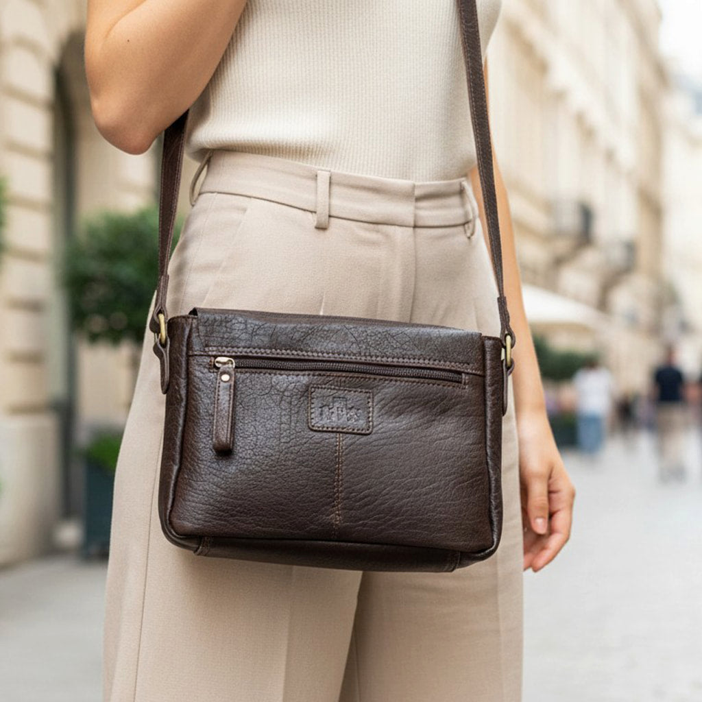 Rowallan Brown Premium Leather Cross Body, Shoulder Bag