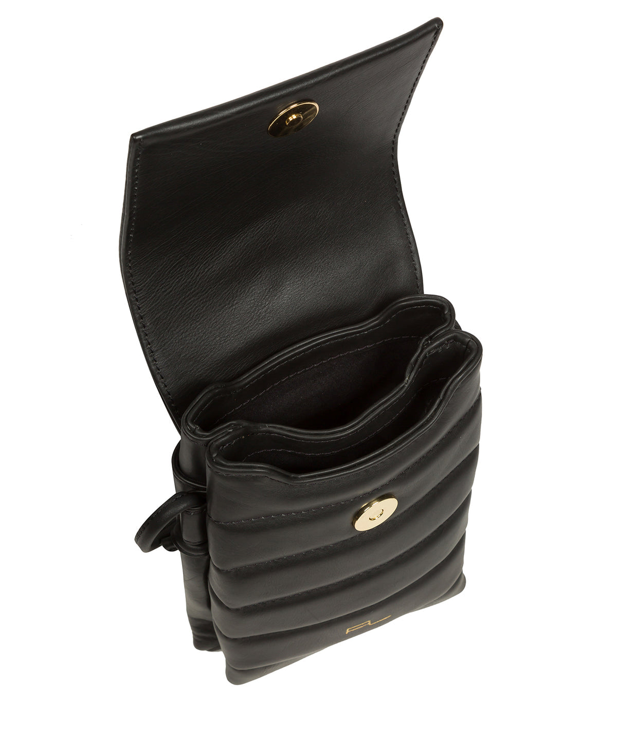 Small Black Leather Shoulder Bag, Cross Body Bag, Phone Bag, Travel Bag