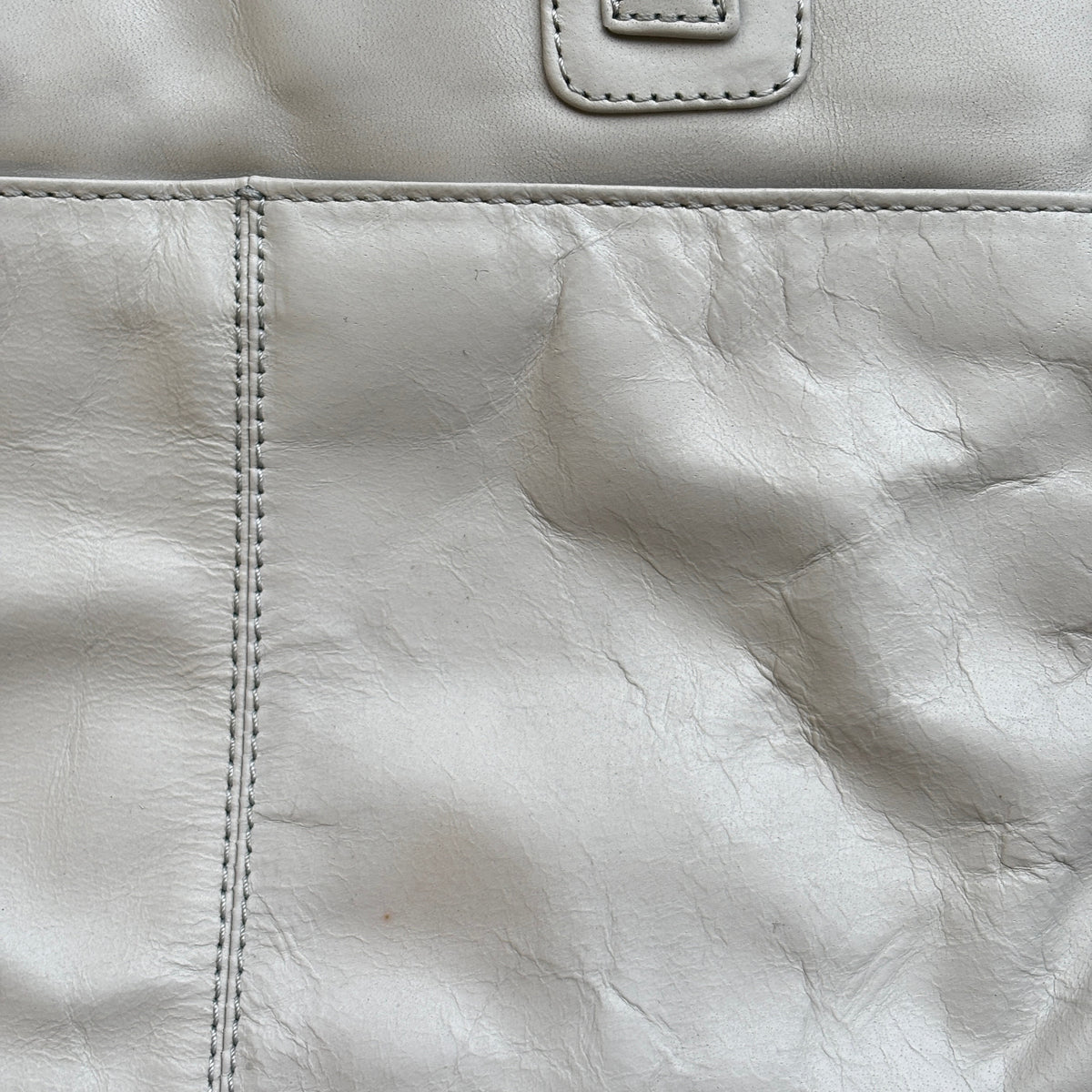 Grey Leather Handbag, Shoulder Bag, Tote Bag