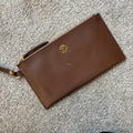 Brown Leather Clutch Bag