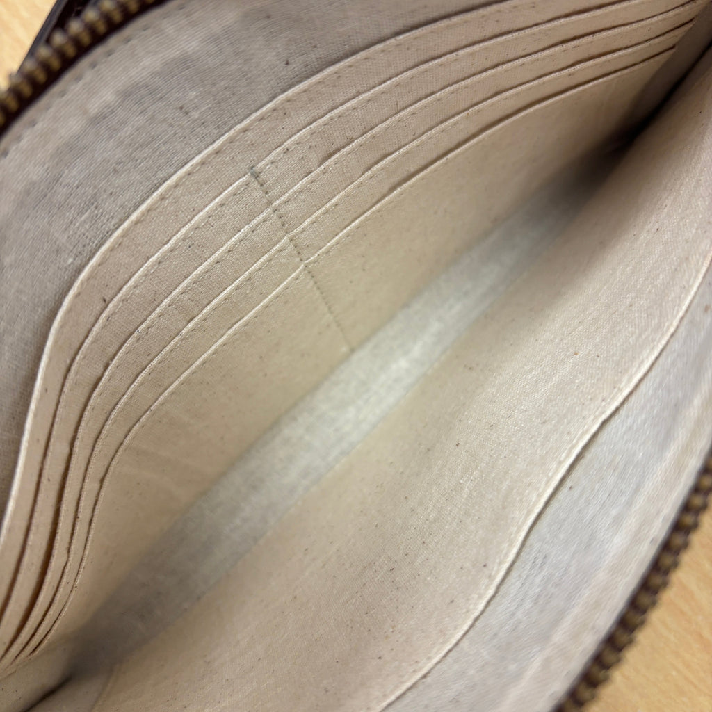 Brown Leather Clutch Bag