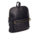 Women's Navy Leather Backpack