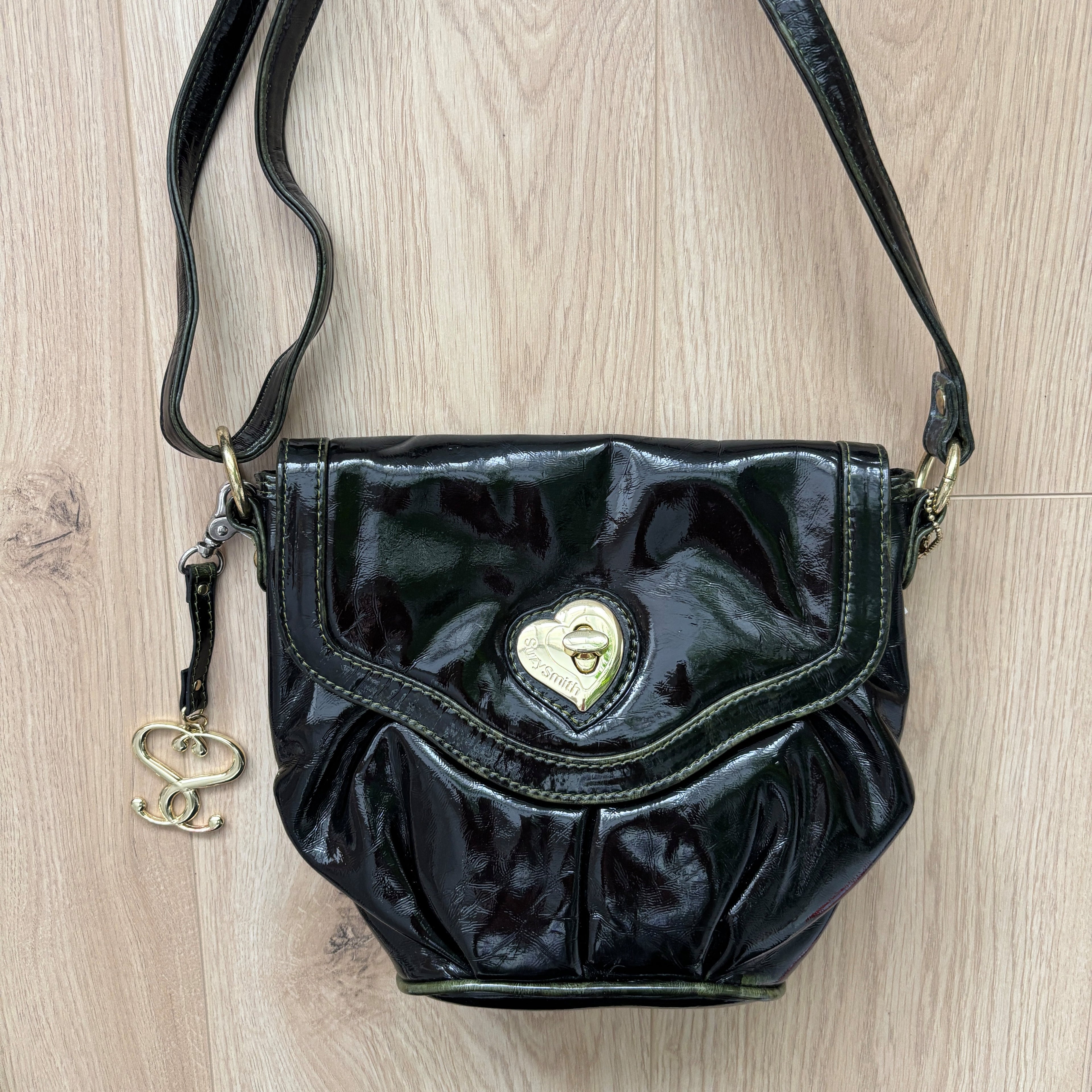 Suzy Smith Dark Green Handbag, Shoulder Bag