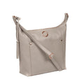 Grey Leather Cross Body Bag
