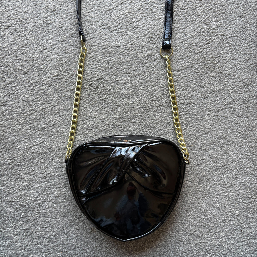 Suzy Smith Black Heart Shoulder Bag