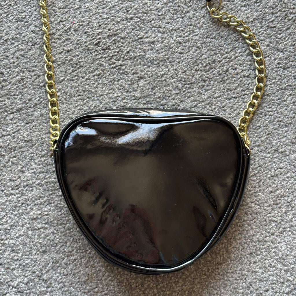 Suzy Smith Black Heart Shoulder Bag