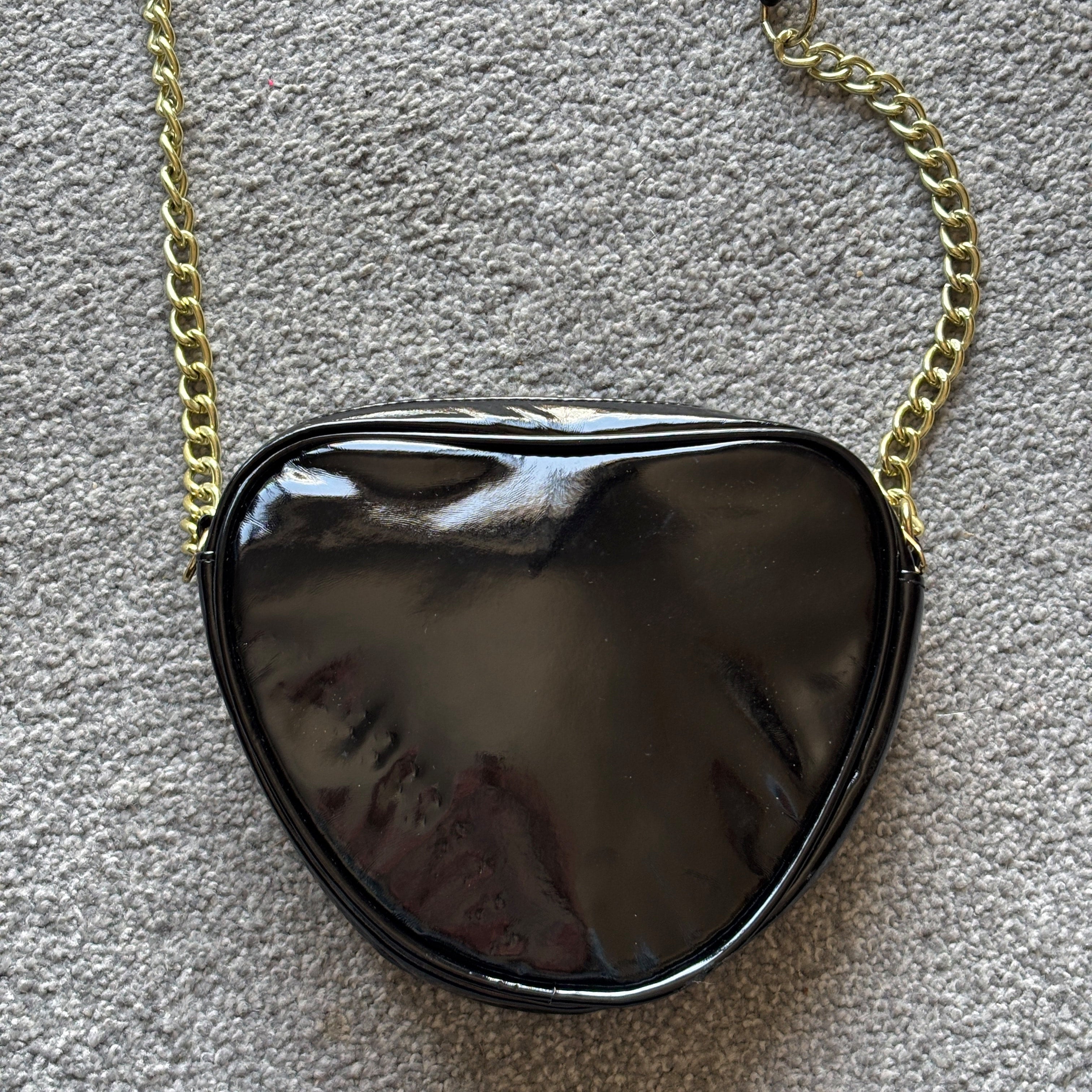 Suzy Smith Black Heart Shoulder Bag