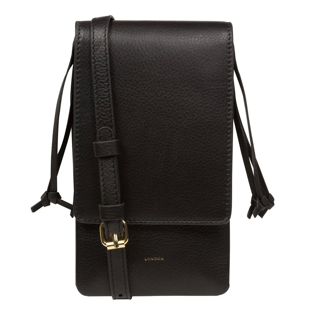 Small Black Leather Shoulder Bag, Cross Body Bag, Travel Bag