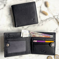 RFID Secure Black Leather Wallet