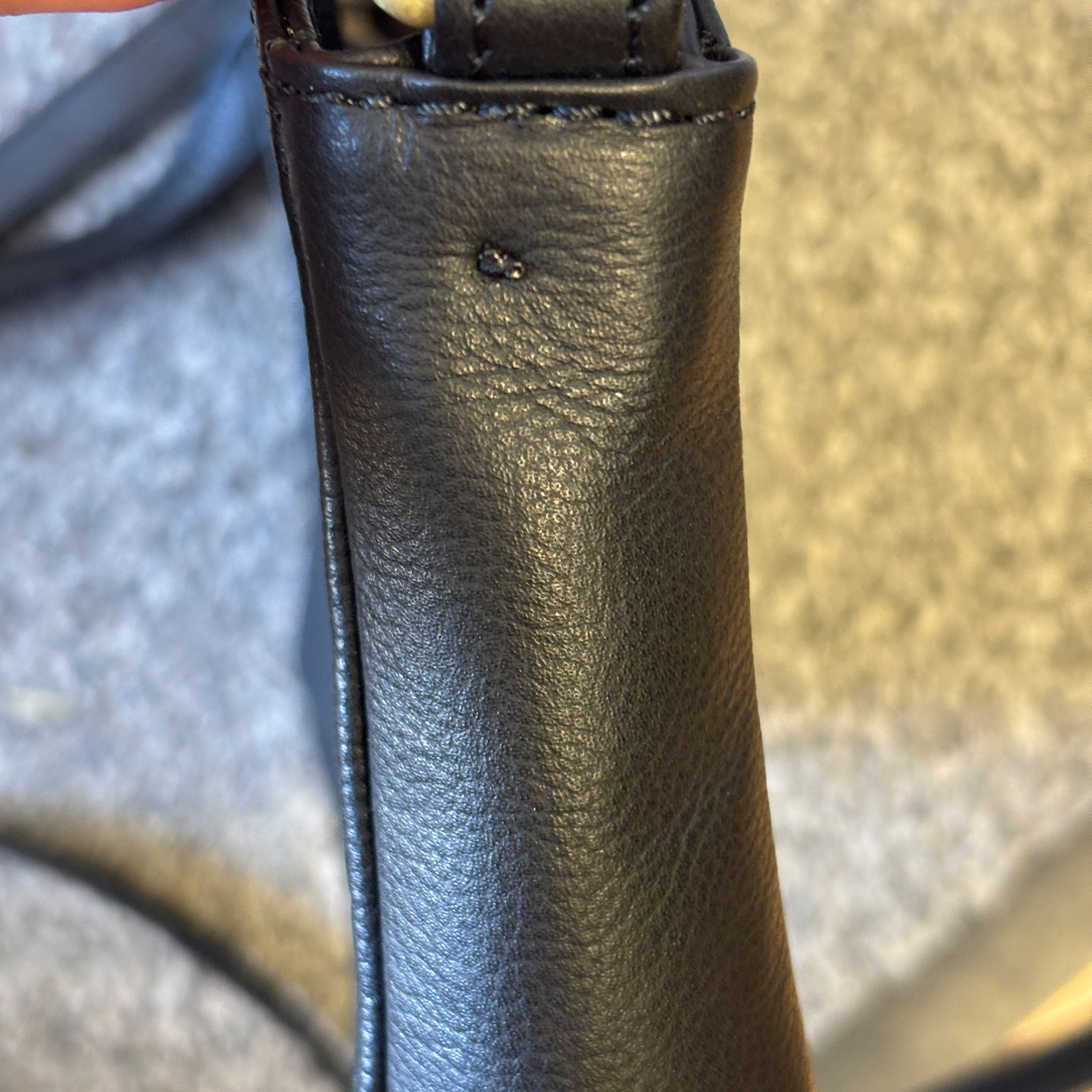 Small Black Leather Shoulder Bag, Clutch Bag