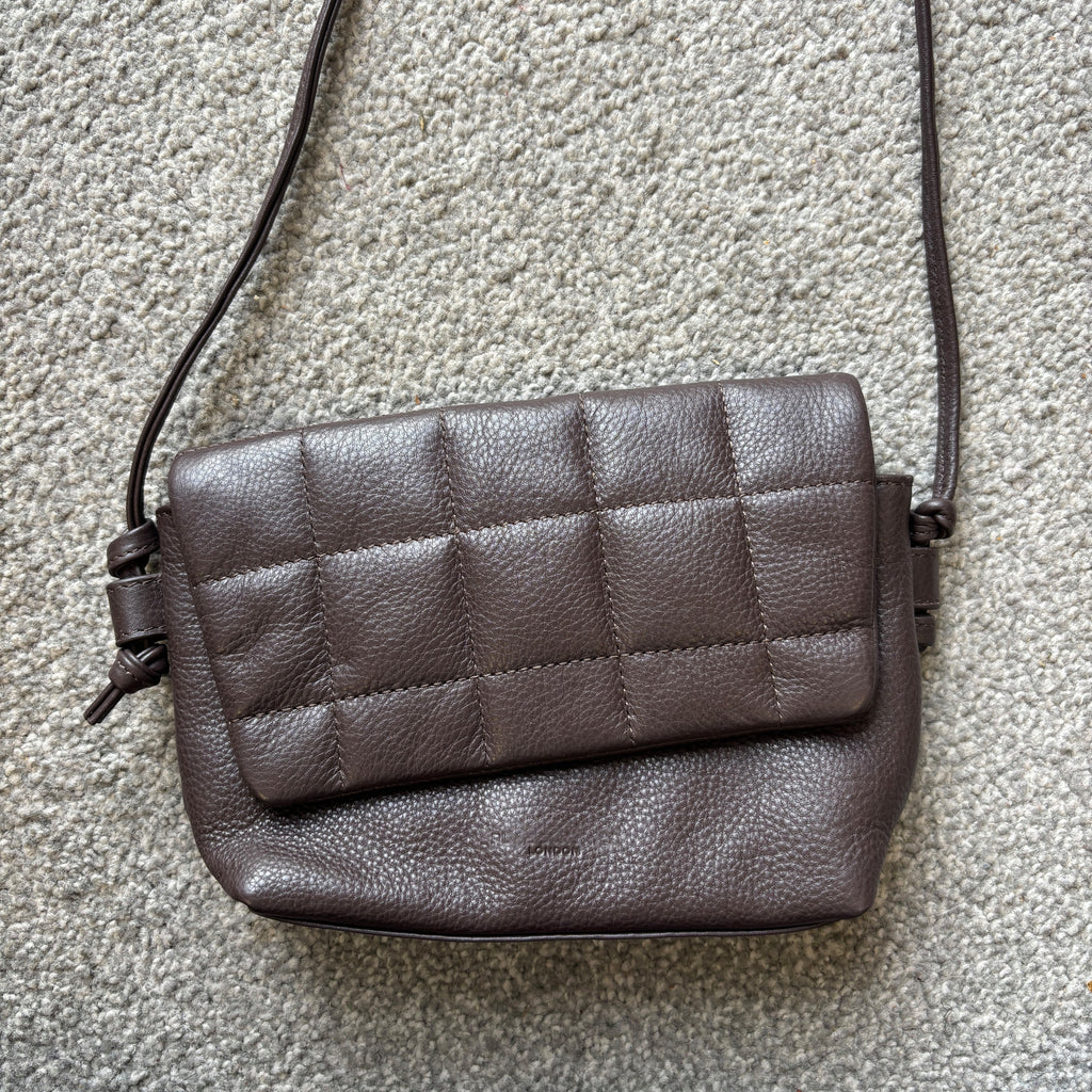Small Brown Leather Shoulder Bag, Cross Body Bag, Travel Bag