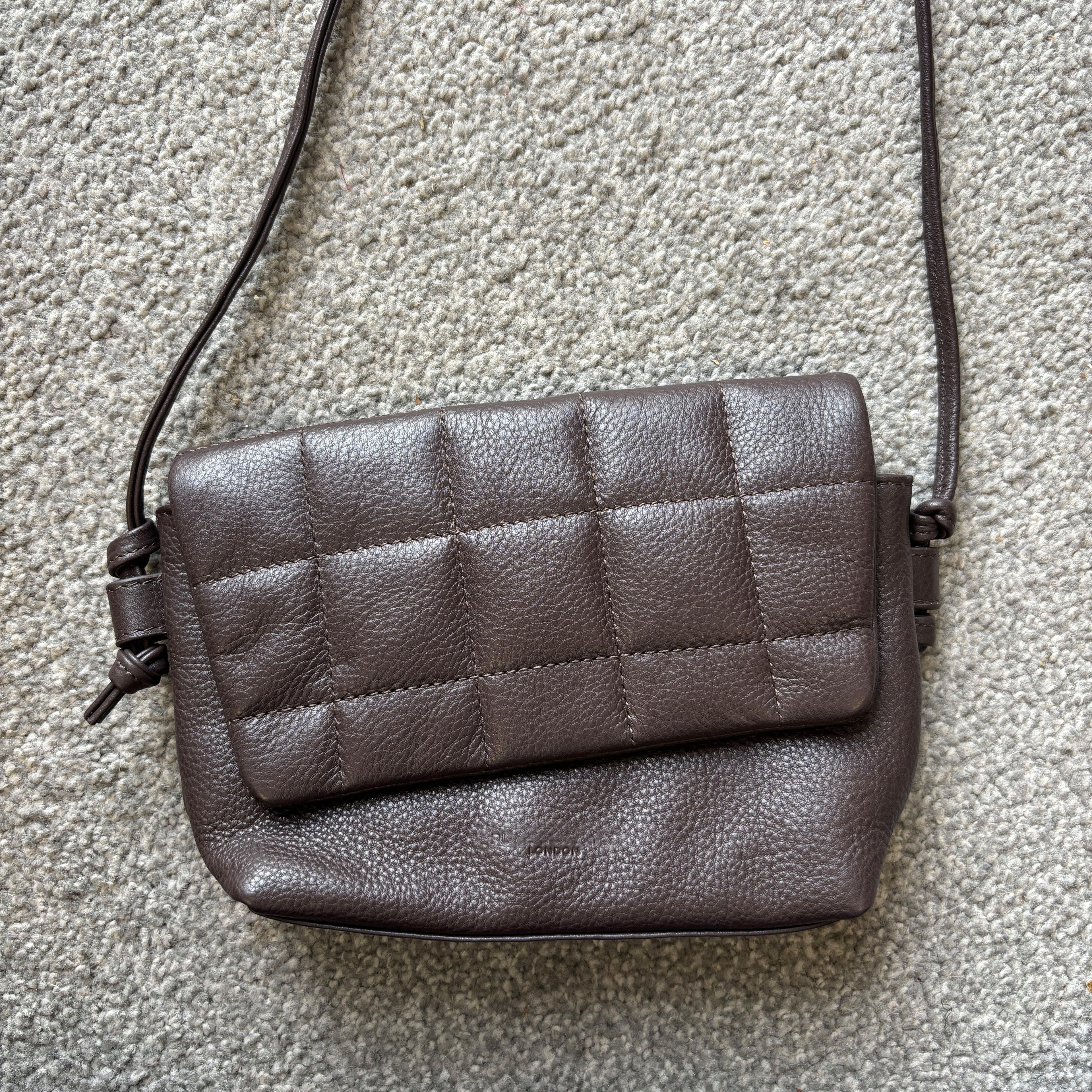 Small Brown Leather Shoulder Bag, Cross Body Bag, Travel Bag