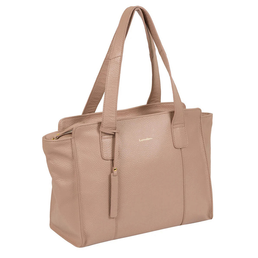 Large Pink Leather Shoulder Bag
