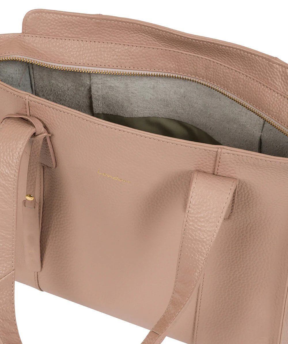 Large Pink Leather Shoulder Bag