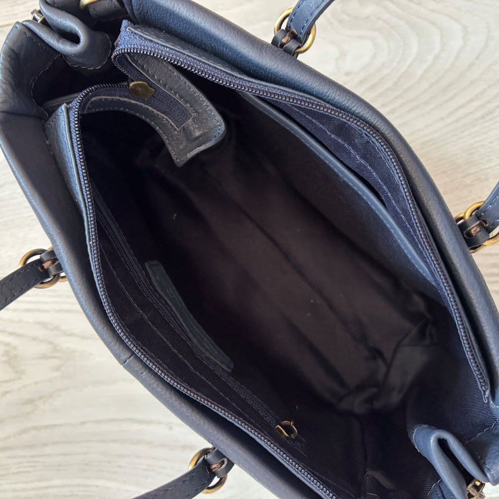 Rowallan Black Leather Cross Body Bag, Grab Bag