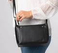 Black Leather Crossbody, Shoulder Bag