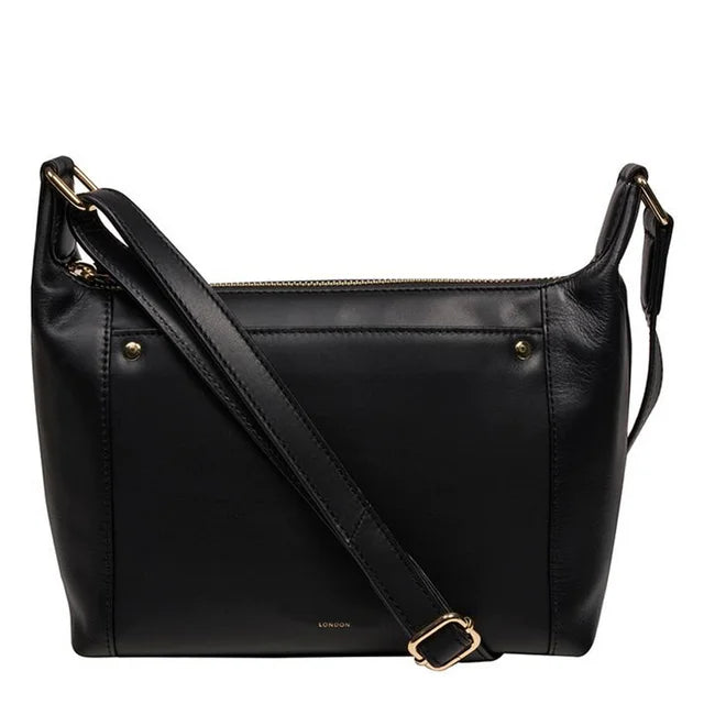 Black Leather Crossbody, Shoulder Bag