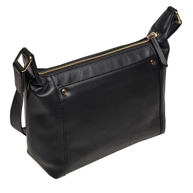 Black Leather Crossbody, Shoulder Bag