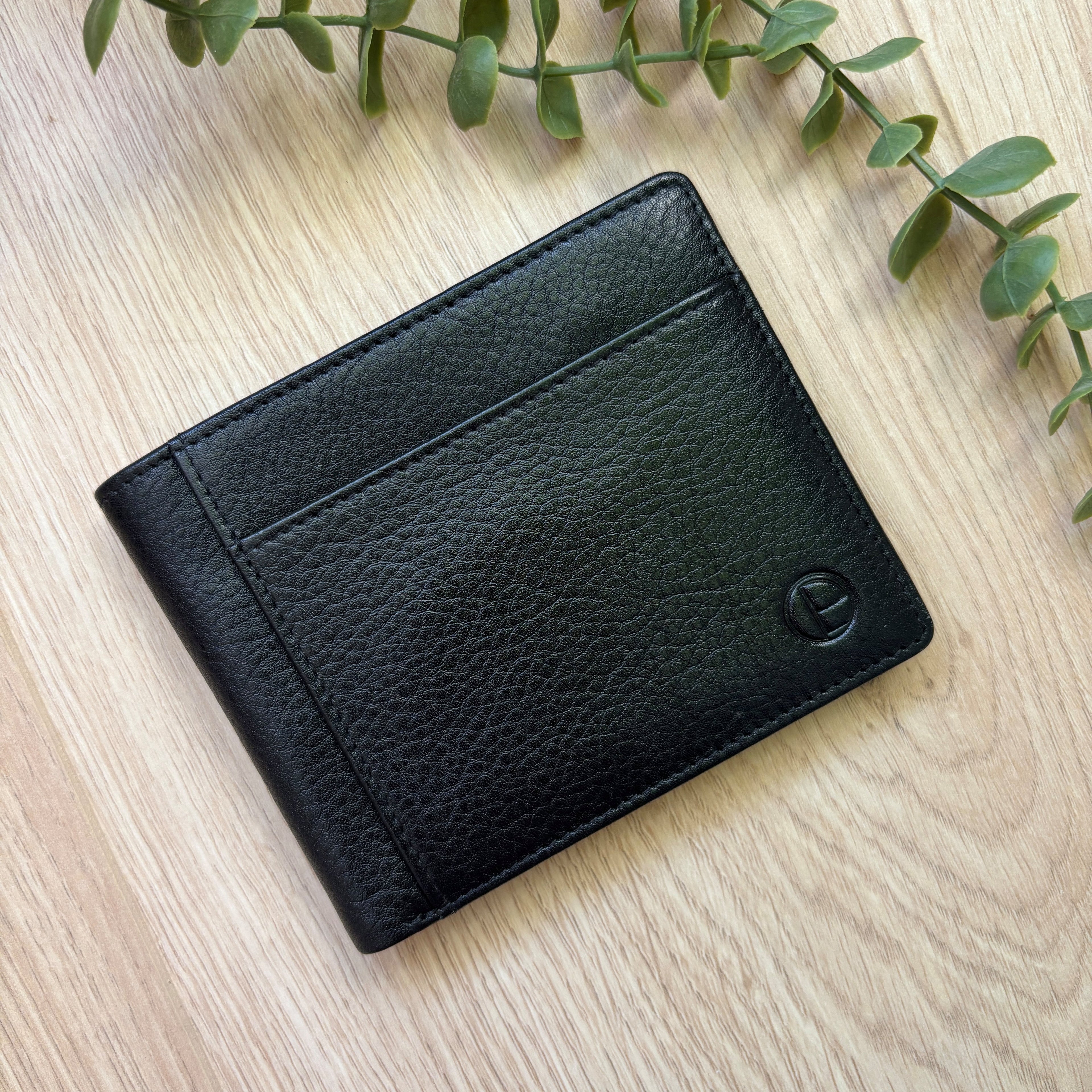 Black Slim Leather Wallet
