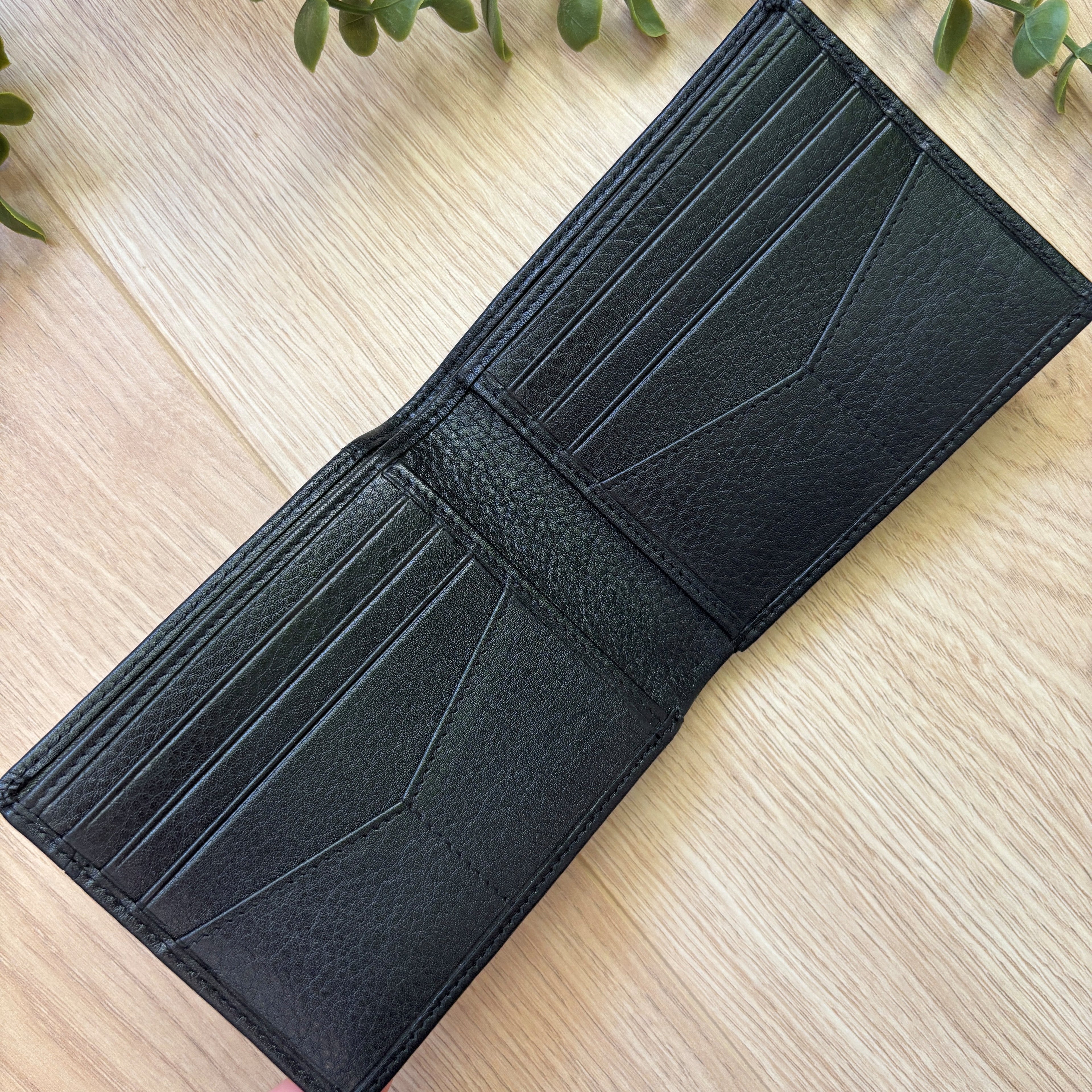 Black Slim Leather Wallet