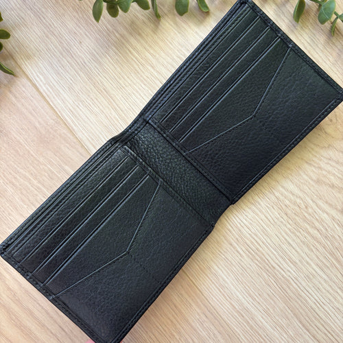 Black Slim Leather Wallet