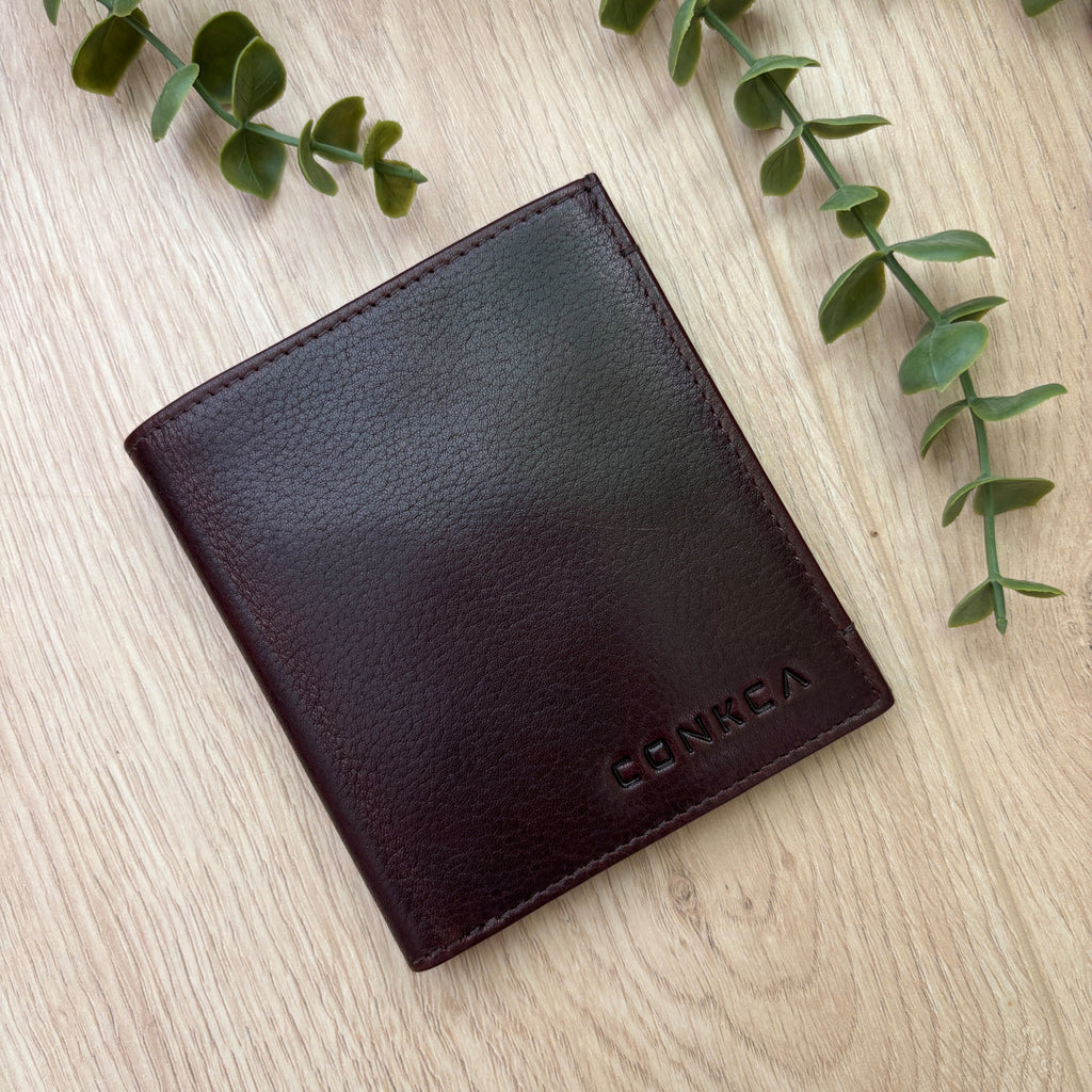 Vintage Brown Leather Card Wallet