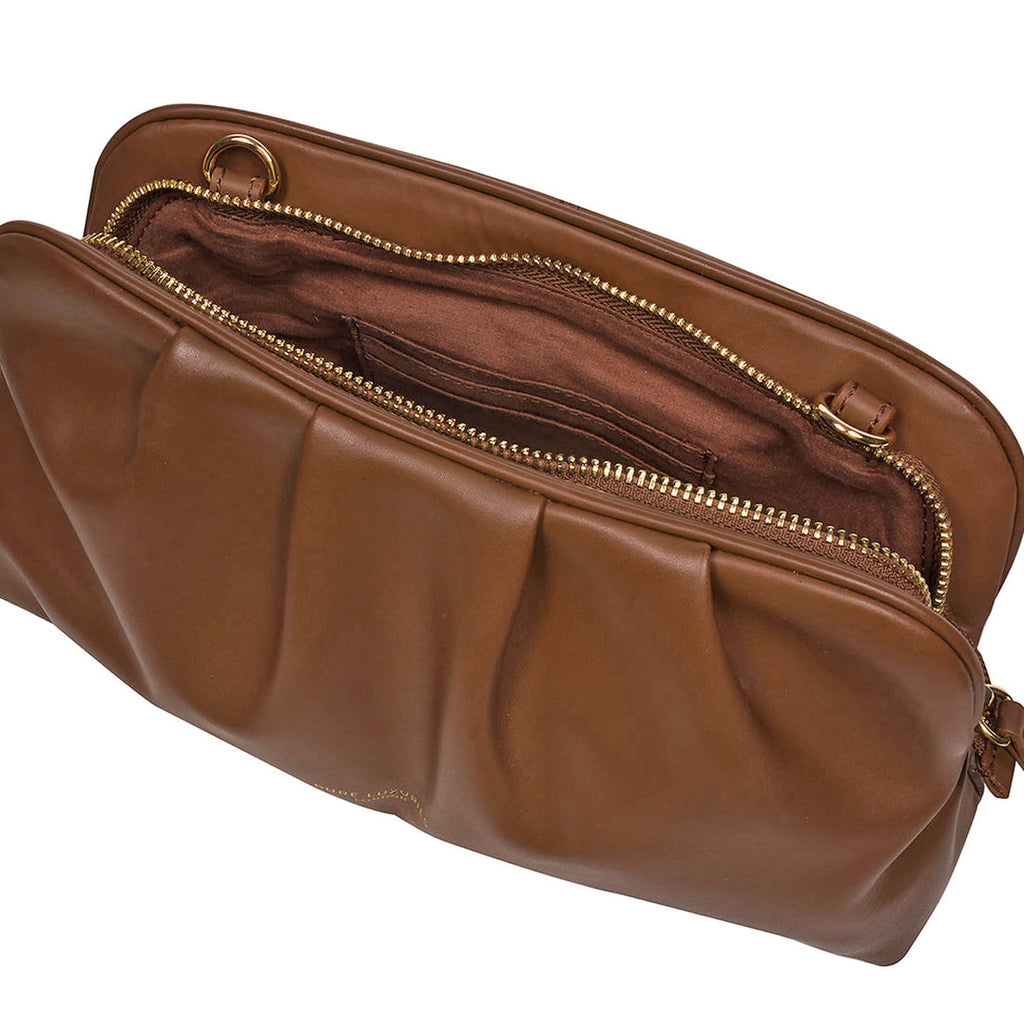 Brown Leather Shoulder Bag, Clutch Bag