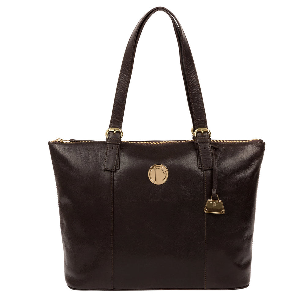 Large Brown Leather Shoulder Bag, Tote Bag