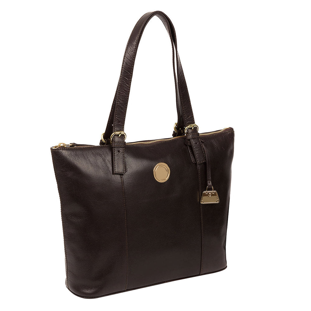 Large Brown Leather Shoulder Bag, Tote Bag