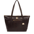 Large Dark Brown Leather Handbag, Shoulder Bag