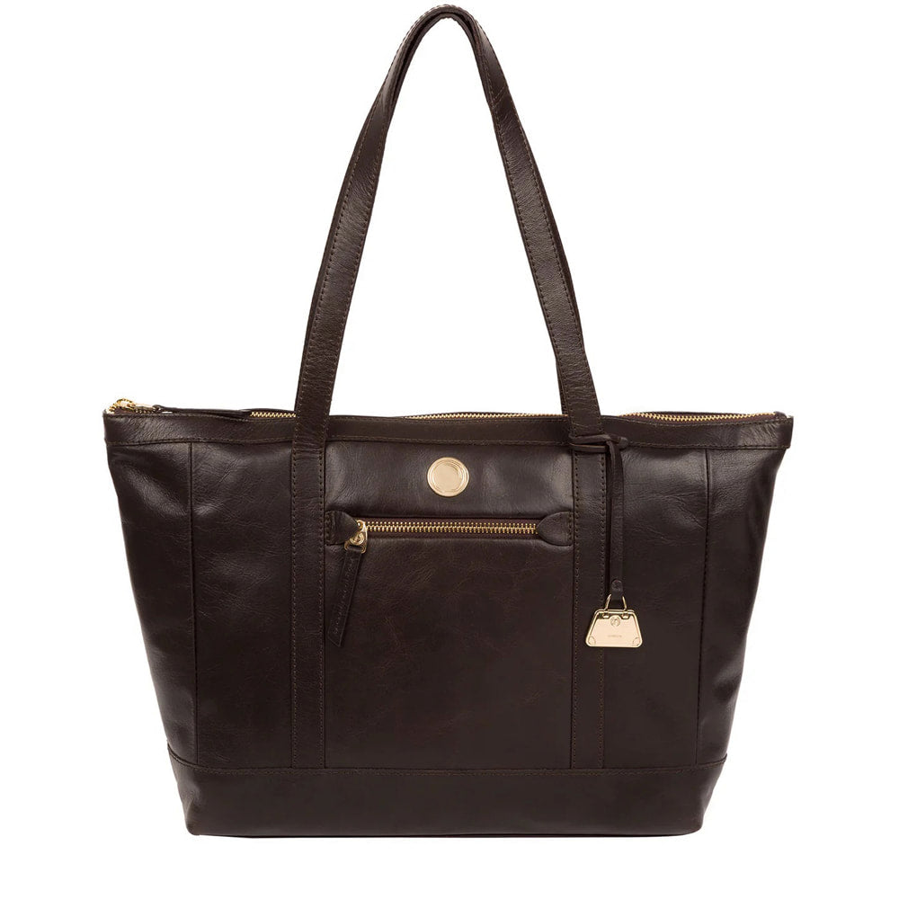 Large Dark Brown Leather Handbag, Shoulder Bag