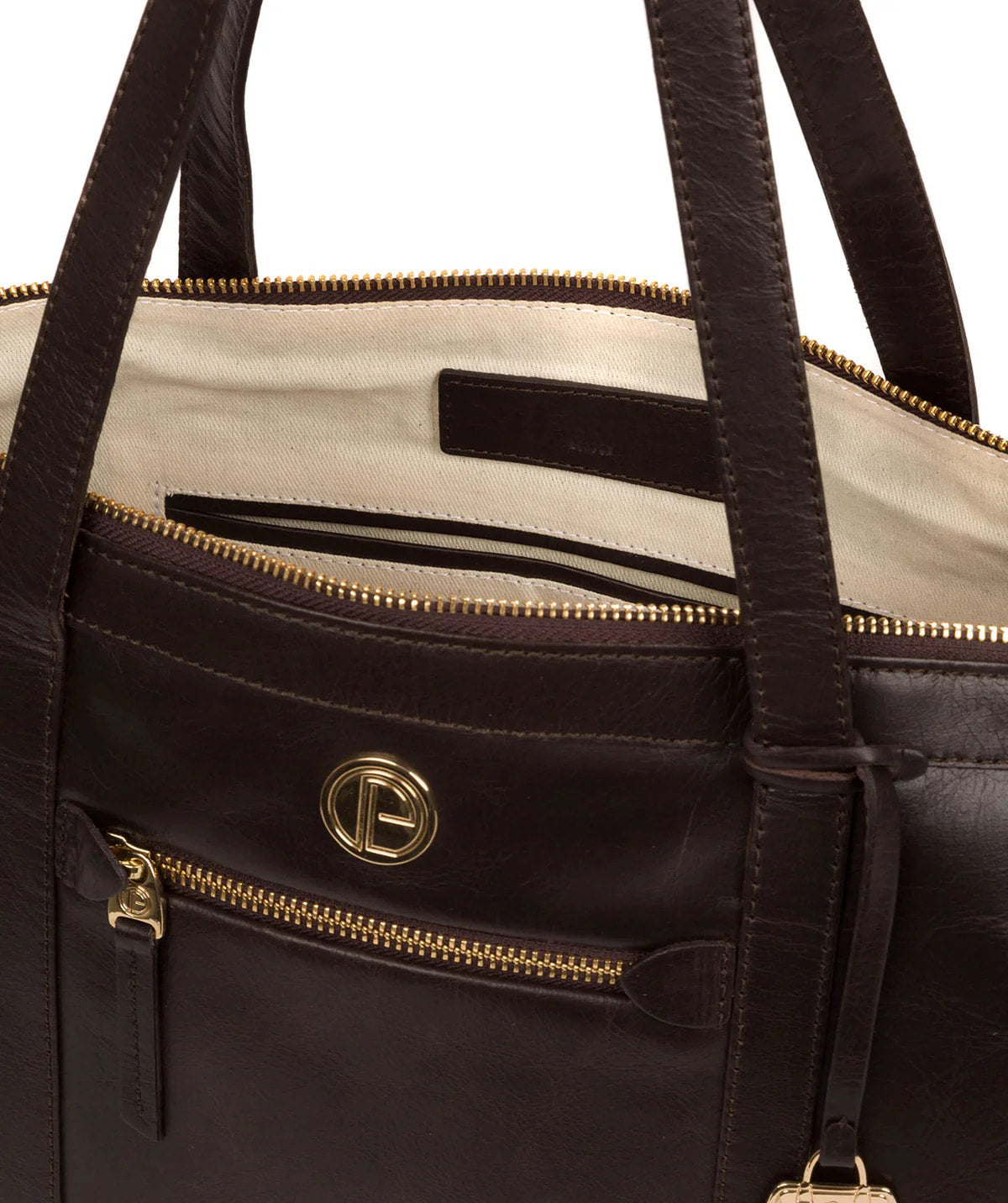 Large Dark Brown Leather Handbag, Shoulder Bag