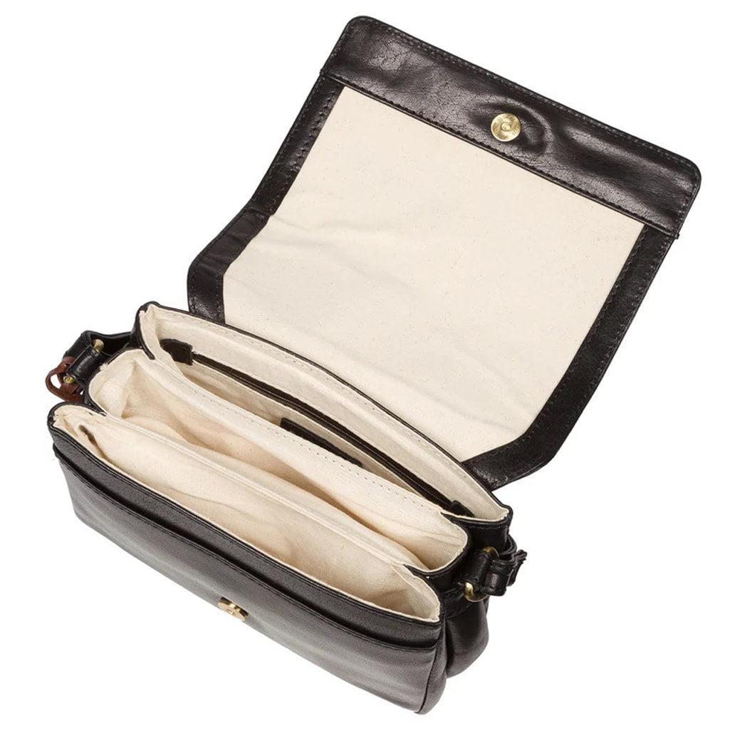Small Black Leather Cross Body Bag, Shoulder Bag