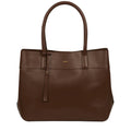 Brown Leather Eco Shoulder Bag, Tote Bag