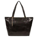 Large Black Leather Tote Bag