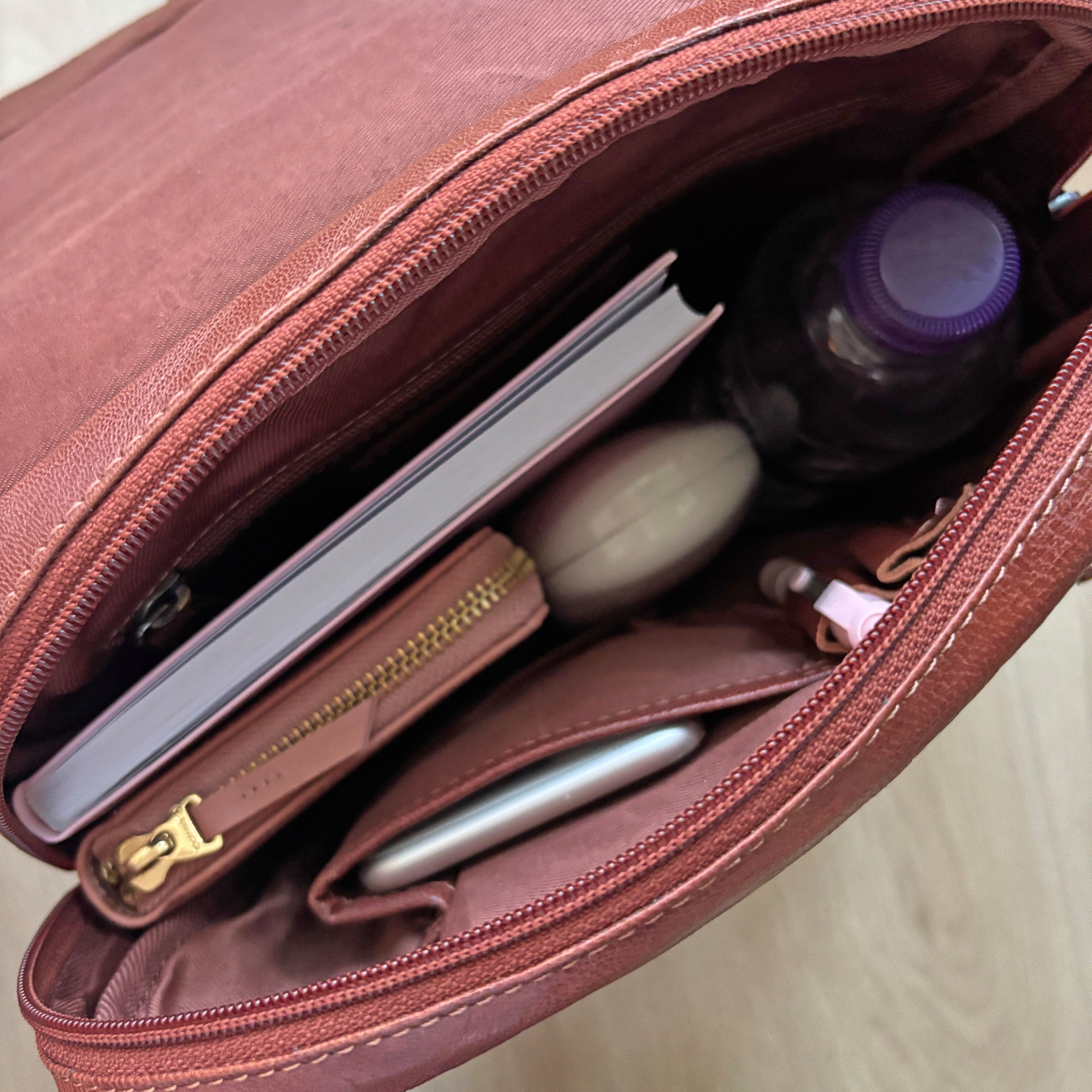 Rowallan Brown Leather Backpack