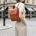 Rowallan Tan Leather Backpack