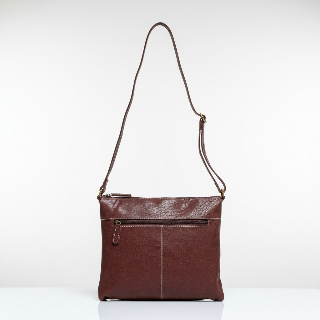 Rowallan Large Tan Leather Cross Body Bag, Shoulder Bag