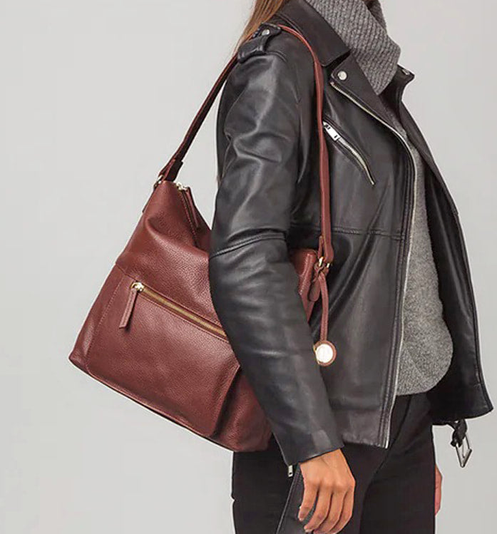 Chestnut Brown Leather Shoulder Bag