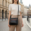 Rowallan Black and Tan Leather Shoulder Bag, Cross Body Bag