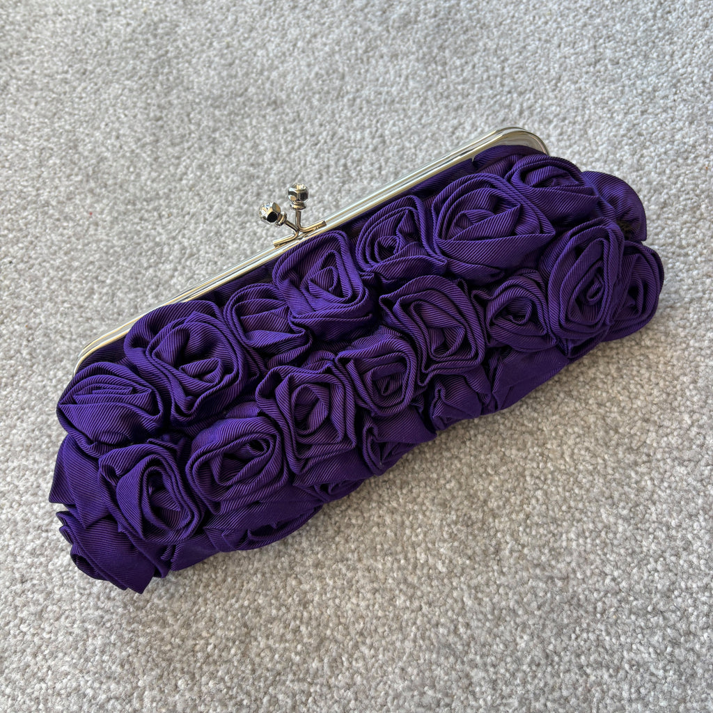 Suzy Smith Purple Rose Clutch, Shoulder Bag