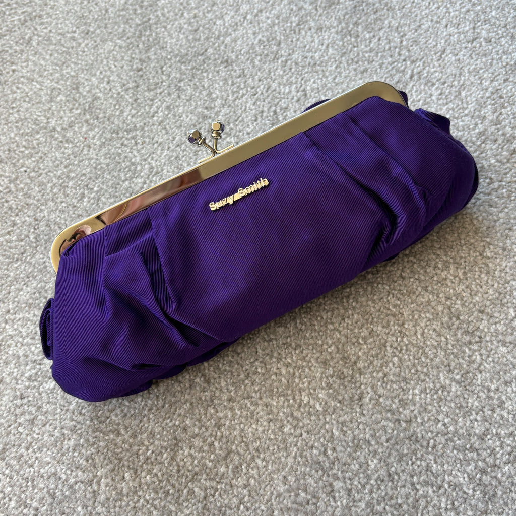 Suzy Smith Purple Rose Clutch, Shoulder Bag