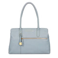 Light Blue Leather Handbag, Shoulder Bag