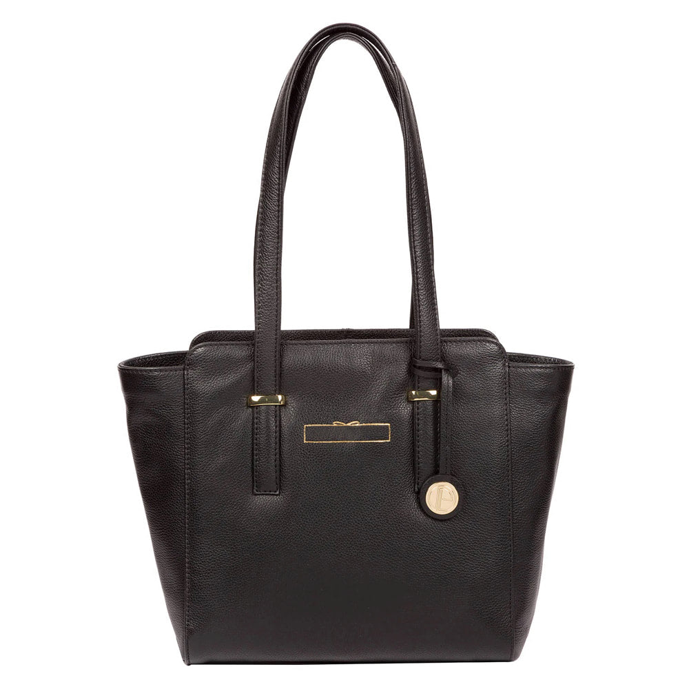 Black Leather Handbag, Shoulder Bag, Tote Bag